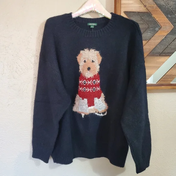 ●CHOOSE XS - XL● NWT Women's Wild Fable Crewneck Heritage Dog Novelty Sweater - Picture 9 of 14